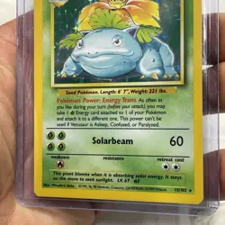 Venusaur Holo 15/102 NM- Base Set 2000 Pokemon TCG Rare Pokemon Vintage WOTC Vtg - Image 5