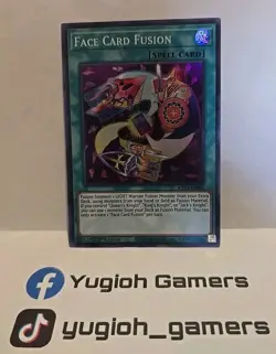 YUGIOH FACE CARD FUSION KICO 1ST EDITION SUPER LIGHT PLAYED - Image 1