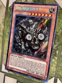 YuGiOh REDOX, DRAGON RULER OF BOULDERS Secret Rare Limited Edition CT10-EN003 - Image 1