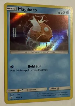 Pokemon TCG Card Magikarp Detective Pikachu 8/18 Holo Common Near Mint - Image 2
