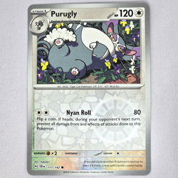 Purugly 117/142 Stellar Crown Reverse Holo Common Pokemon Card TCG English NM - Image 1