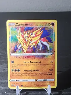 Zamazenta 102/185 - Vivid Voltage - Amazing Rare Holo Pokemon Card Near Mint - Image 1