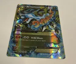 Mega Charizard EX Pokemon Card 108/106 Holo Rare Wild Blaze 2016 - Image 1