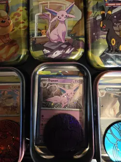 Pokemon Prismatic Evolutions Costco Mini Tins Cosmo Promo Cards (8 Cards Total) - Image 4