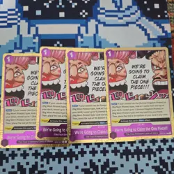 4X One Piece Card Game We're Going to Claim the One Piece!!! OP07-077 Rare NM - Image 1