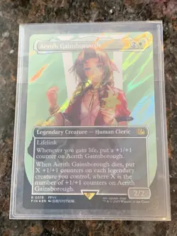Aerith Gainsborough (Borderless) (Surge Foil) Final Fantasy Foil Magic MTG 519 - Image 3