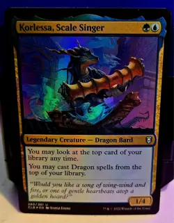 magic the gathering - FOIL - Korlessa, Scale Singer - Legendary Creature -Dragon - Image 1