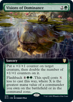 1 x Visions of Dominance - Extended Art - Commander: Innistrad: Midnight Hunt - - Image 1
