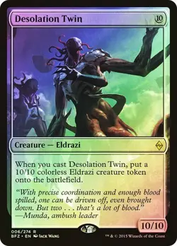 Battle for Zendikar MTG Foil Desolation Twin Magic - Image 1