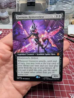 Magic MTG - Spider-Man - Gwenom, Remorseless - 0256 - Extended Art - Mythic - Image 1