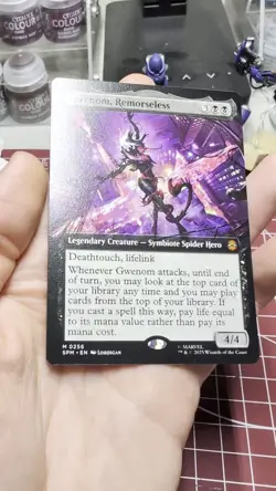 Magic MTG - Spider-Man - Gwenom, Remorseless - 0256 - Extended Art - Mythic - Image 2