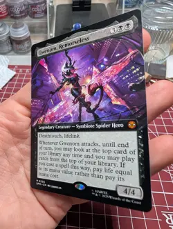Magic MTG - Spider-Man - Gwenom, Remorseless - 0256 - Extended Art - Mythic - Image 3