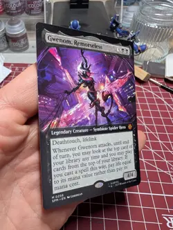 Magic MTG - Spider-Man - Gwenom, Remorseless - 0256 - Extended Art - Mythic - Image 4