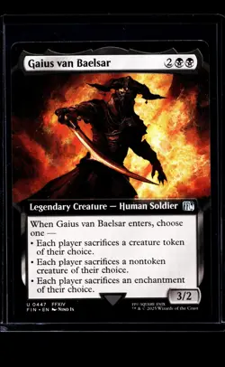 2025 MTG Magic The Gathering FIN Final Fantasy Extended Art Gaius van Baelsar - Image 1