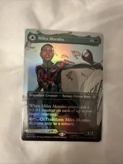 Miles Morales (0234) (Borderless) Marvel's Spider-Man Foil Near Mint MTG - Image 1