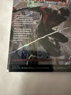 Miles Morales (0234) (Borderless) Marvel's Spider-Man Foil Near Mint MTG - Image 5
