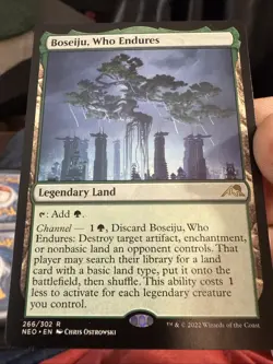 MTG Boseiju, Who Endures Kamigawa: Neon Dynasty 266/302 Regular Rare LP NM 160 - Image 1