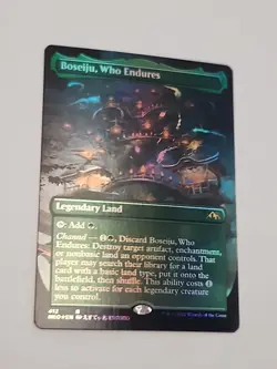 MTG Magic Kamigawa Neon Dynasty Foil Borderless Boseiju, Who Endures - Image 2