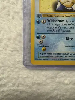 Pokemon Base Set 1st Edition Shadowless Wartortle 42/102 NM - Image 2