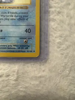Pokemon Base Set 1st Edition Shadowless Wartortle 42/102 NM - Image 5