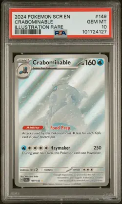 2024 POKEMON SCR EN-STELLAR CROWN ILLUSTRATION RARE #149 CRABOMINABLE PSA 10 - Image 1