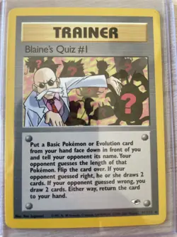 Pokemon WOTC Card - Blaine's Quiz #1 - Gym Heroes - Non-Holo Rare - 97/132 - Image 1