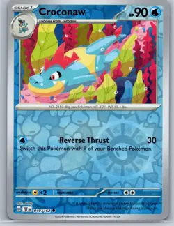 Croconaw - Reverse Holo - Temporal Forces TEF 040/162 Pokemon Card - Image 1
