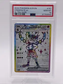 2024 POKEMON SCR EN-STELLAR CROWN ULTRA RARE #157 CINDERACE EX PSA 10 - Image 1