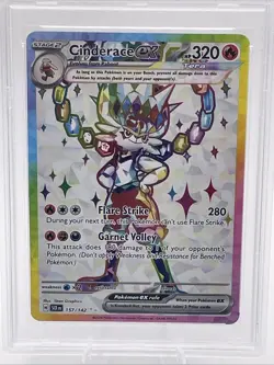 2024 POKEMON SCR EN-STELLAR CROWN ULTRA RARE #157 CINDERACE EX PSA 10 - Image 2