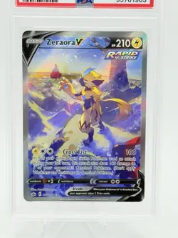 2021 POKEMON SWORD & SHIELD CHILLING REIGN #166 FULL ART/ZERAORA V PSA 10 - Image 2