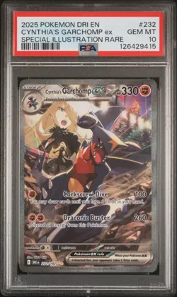 PSA 10 2025 POKEMON DRI EN-DESTINED RIVALS #232 CYNTHIA'S GARCHOMP EX - Image 1
