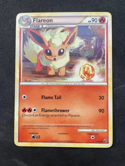 Pokemon TCG Flareon Undaunted 26/90 Regular Uncommon - NM - Image 1