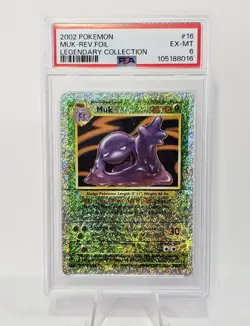 Muk 16/110 - 2002 Pokemon Legendary Collection Reverse Holo - PSA 6 EX-MT - Image 1