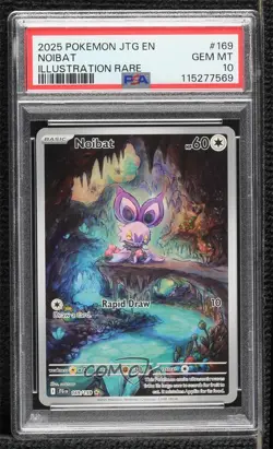 Noibat Illustration Rare Pokemon Journey Together (JTG) PSA 10 GEM MT - Image 1