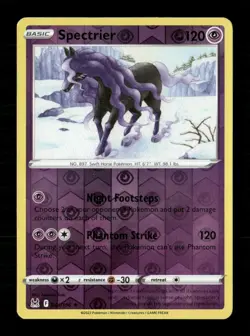 Spectrier Reverse Holo Holo Rare SWSH11: Lost Origin 081/196 LP Pokemon LP - Image 1