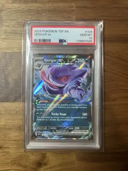 2024 GENGAR EX #104 POKEMON TEMPORAL FORCES EN PSA 10 - Image 1