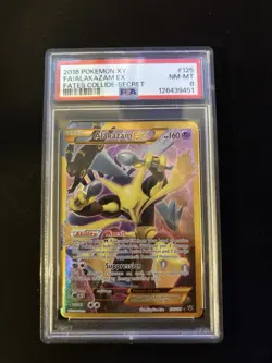2016 Pokemon XY FA/Alakazam EX #125/124 Fates Collide-Secret PSA 8 - Image 1