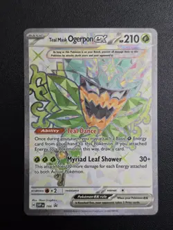 Pokemon TCG Teal Mask Ogerpon EX 166 Black Star Promo - Scarlet & Violet - Image 1