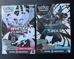 Pokemon Black Bolt and White Flare Booster Bundle Set of 2 Sealed New - Image 1