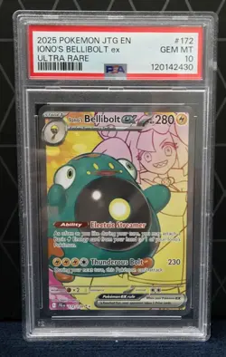 PSA 10 - Iono's Bellibolt EX UR 172/159 Ultra Rare - Pokemon Journey Together - Image 3