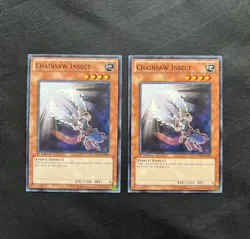 Yu-Gi-Oh! Chainsaw Insect 5DS3-EN008 Common 1st Edition Near Mint x2 Set of Two - Image 1