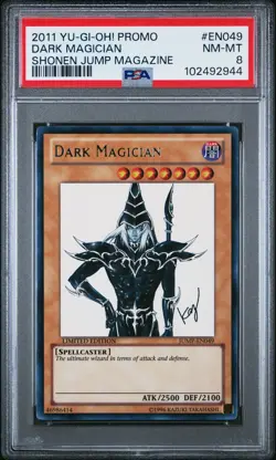 2011 YU-GI-OH! PROMO SHONEN JUMP MAGAZINE #EN049 DARK MAGICIAN PSA 8 - Image 1