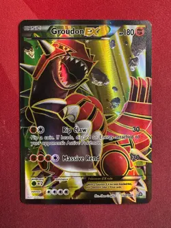 GROUDON EX 150/160 Primal Clash FULL ART HOLO RARE FA Pokemon TCG card NM - Image 1