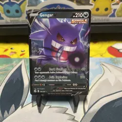 Pokemon Card Gengar v 156/264 Fusion Strike Half Art Holo Ultra Rare - Image 1