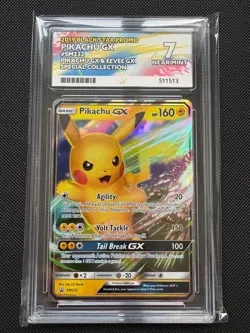Ace Grading 7 Pikachu GX SM232 Sun & Moon Promo Pokemon Card - Image 1