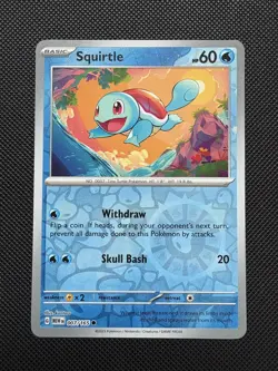 Squirtle Cosmos Holo Costco Exclusive 151 Pokemon Card 007/165 - Image 1