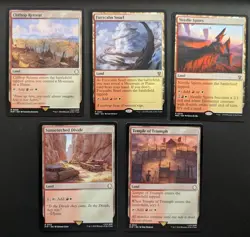 MTG Magic Set of 5 Boros Dual Lands EDH Commander Deck Staples Red White Mana - Image 1