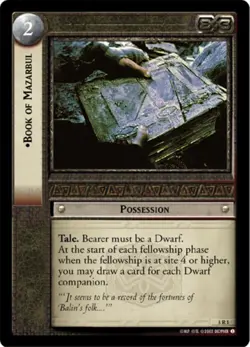 Lord of The Rings LOTR CCG TCG Realms Elf-Lords 3R1 Book of Mazarbul - Image 1