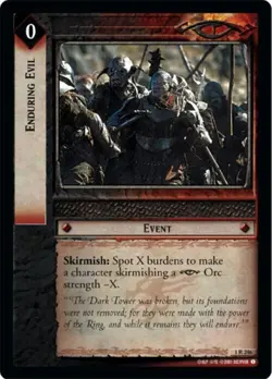 Lord of The Rings LOTR CCG TCG Fellowship of The Ring 1R246 Enduring Evil - Image 1