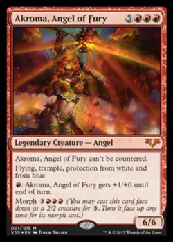 1 x Akroma, Angel of Fury - Foil - From The Vault: Angels - NM-Mint - MTG - Image 1